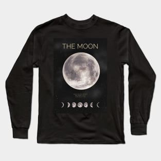 The Moon with its lunar phases Long Sleeve T-Shirt